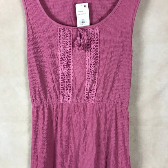 BEBOP Ruffled-Hem Rose Pink Peasant Knit Dress NWT XS - Picture 5 of 10